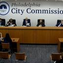 The Philadelphia City Commissioners at a meeting in early 2024.