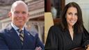 State Supreme Court candidates Democrat Daniel McCaffery and Republican Carolyn Carluccio