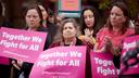 Public officials and members of Planned Parenthood at a 2022 press conference about the overturning of Roe v. Wade.