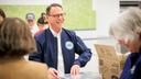 Gov. Josh Shapiro volunteered to package meals at MANNA ahead of the Thanksgiving holiday.