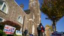 Members of the community gather on Election Day 2023 at in Bethlehem, Northampton County, Pennsylvania.