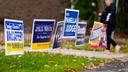 Outside the Forks Township Community Center in Northampton County, Pennsylvania, Election Day 2023.