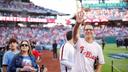 Gov. Josh Shapiro and his family attended a Philadelphia Phillies baseball game in October 2023.