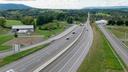 An aerial photo of U.S. Route 322 running toward State College.