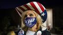 Trump campaign volunteer Nancy McKay-Rosa talks about turnout on Election Day, Nov. 3, 2020, at Forks Township Community Center in Northampton County, Pennsylvania.