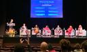 Participants in the “Power to the People” panel: journalist Anthony Orozco; former state Rep. Stan Saylor; Salewa Ogunmefun of Pennsylvania Voice; Yamelisa Tavera of the Unidos Foundation; state Rep. Johanny Cepeda-Freytiz; Jonathan Cervas of Carnegie Mellon; and Jennie Dallas of La Voz Latina Central.