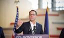 Gov. Josh Shapiro is seen in Pittsburgh, Pennsylvania.