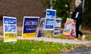 Outside the Forks Township Community Center in Northampton County, Pennsylvania, Election Day 2023.