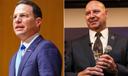 Cinco candidatos a gobernador estarán en la boleta electoral del 8 de noviembre, incluyendo al demócrata Josh Shapiro (izquierda) y Doug Mastriano (derecha).