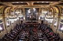 Inside the Pennsylvania Capitol building in Harrisburg.