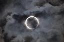 The ring of a solar eclipse.