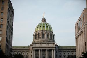 The exterior of the Pennsylvania Capitol in Harrisburg.