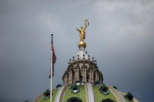 The dome of the Pennsylvania Capitol in Harrisburg.