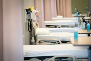 A clinical skills space in Philadelphia's health sciences building.