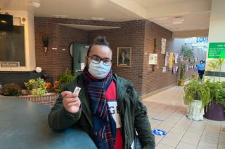 Sebastian Santos, 20, of York, cast a provisional ballot on Tuesday.