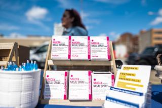 Boxes of the opioid remediation medication Narcan