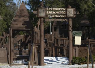 A brown playground